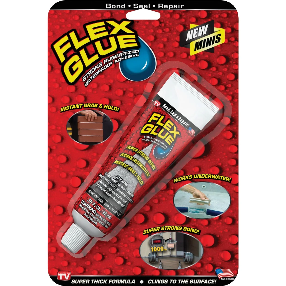 Long-Lasting Flex Glue .75 Oz. White Multi-Purpose Adhesive Superior