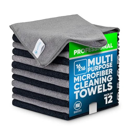 Easy-to-Use MW Pro Microfiber Cleaning Cloth 12 Count Traditional