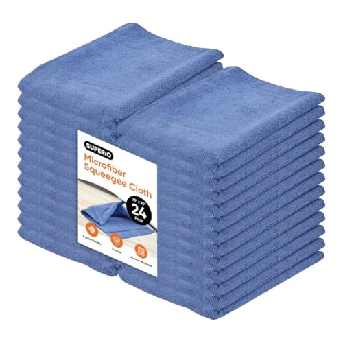 Relaxed Microfiber Squeegee Towel Extra Large Cloth 20 x 30 Streak Microfiber Floor Cloth 24 Count Original Design