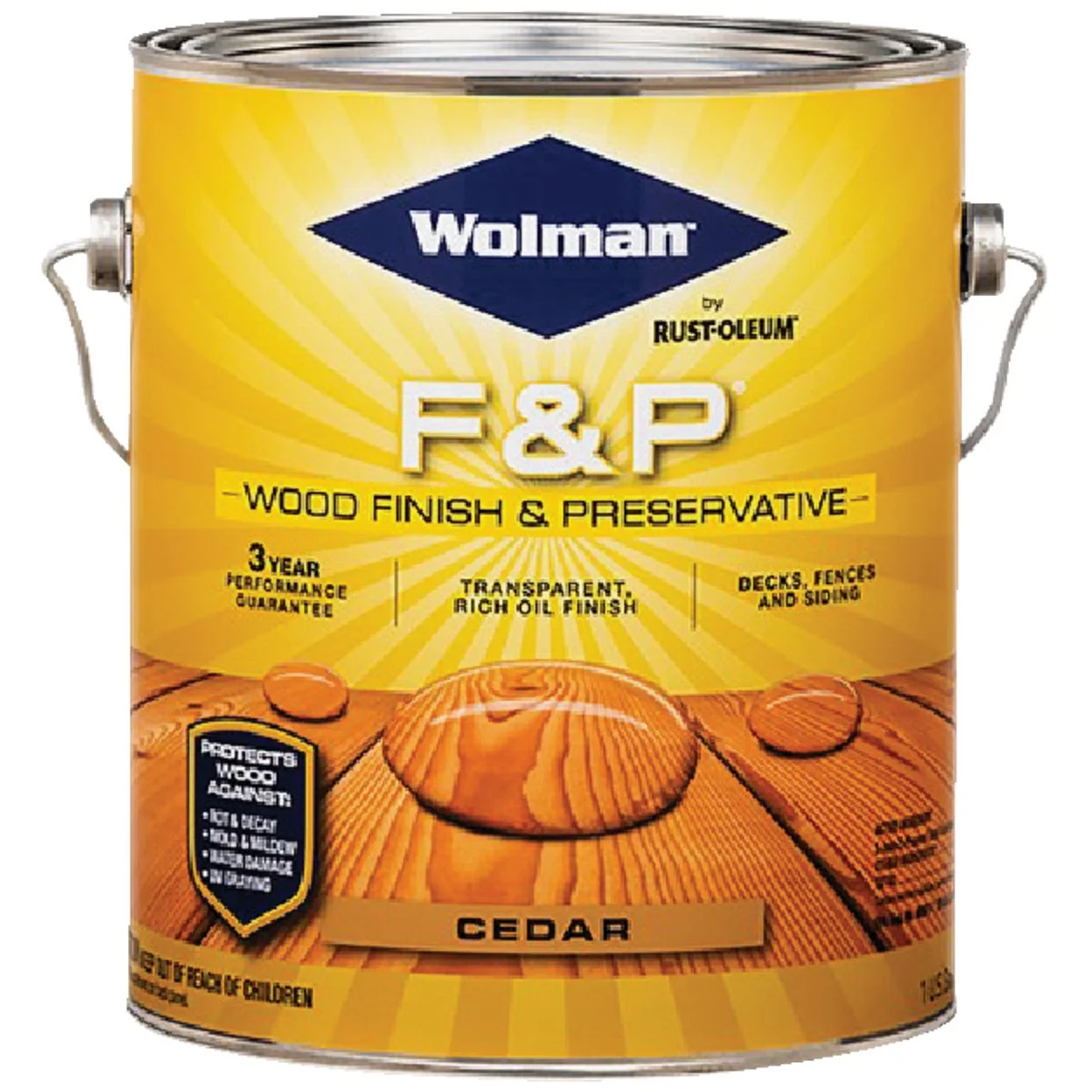 Natural Wolman F P Transparent Wood Finish And Preservative Cedar 1 Gal. Reusable