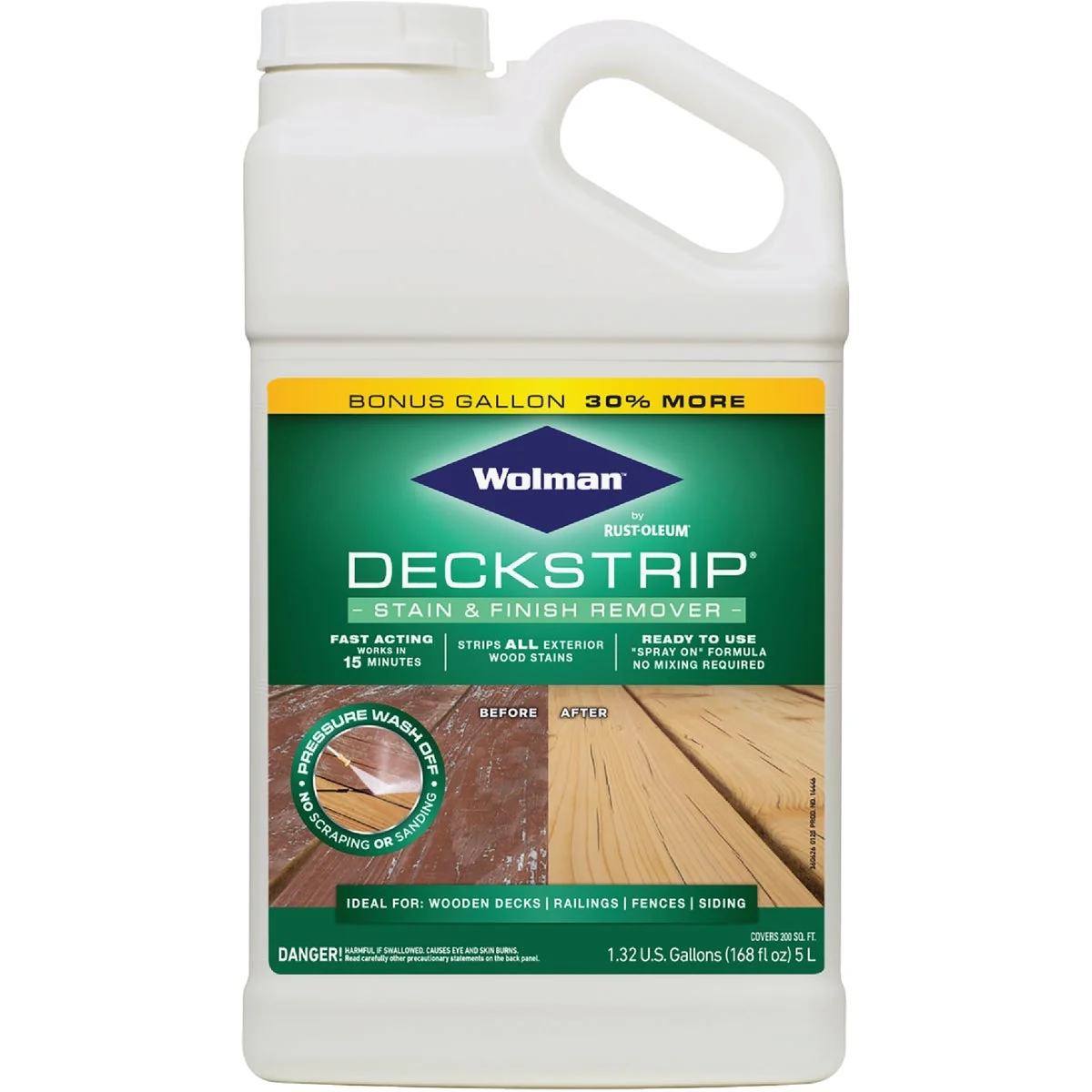 Specialty Wolman DeckStrip 1.3 Gal. Stain Finish Remover Environmentally Friendly