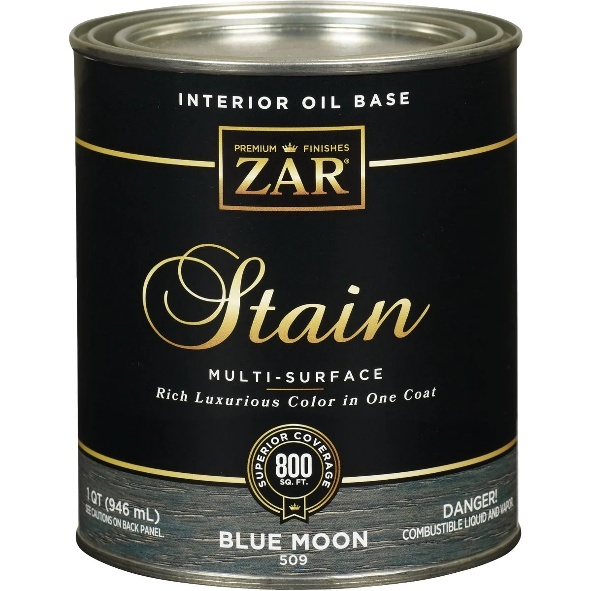 Relaxed Zar 1 Qt. Blue Moon Oil-Based Multi-Surface Interior Stain Top-Quality