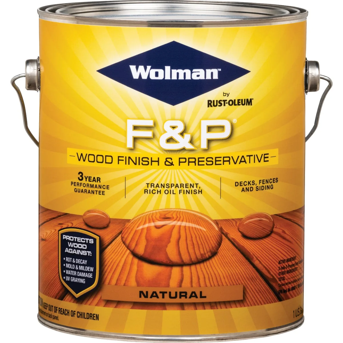 Exceptional Wolman F P Transparent Wood Finish And Preservative Natural 1 Gal. Reliable