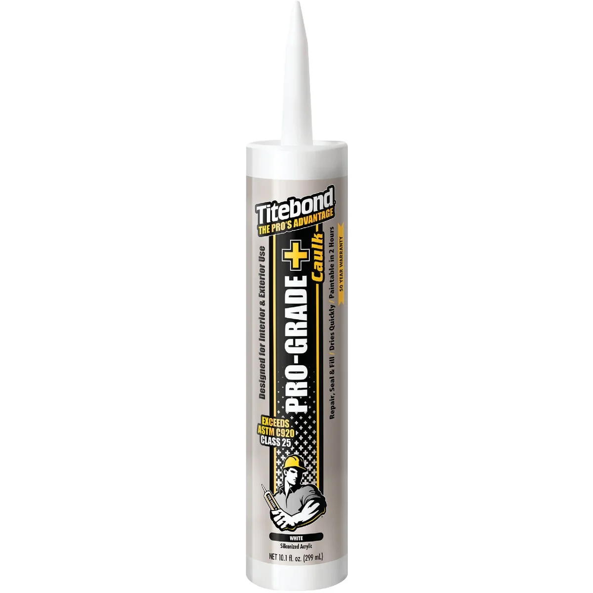 Casual Titebond 10.1 Oz. White Pro-Grade Plus Caulk Top-Quality