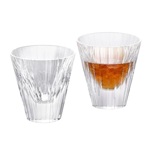 Sustainable Crystal Whiskey Glasses Set of 2 Hand Blown Old Fashioned Glasses 2 Count Next-Generation