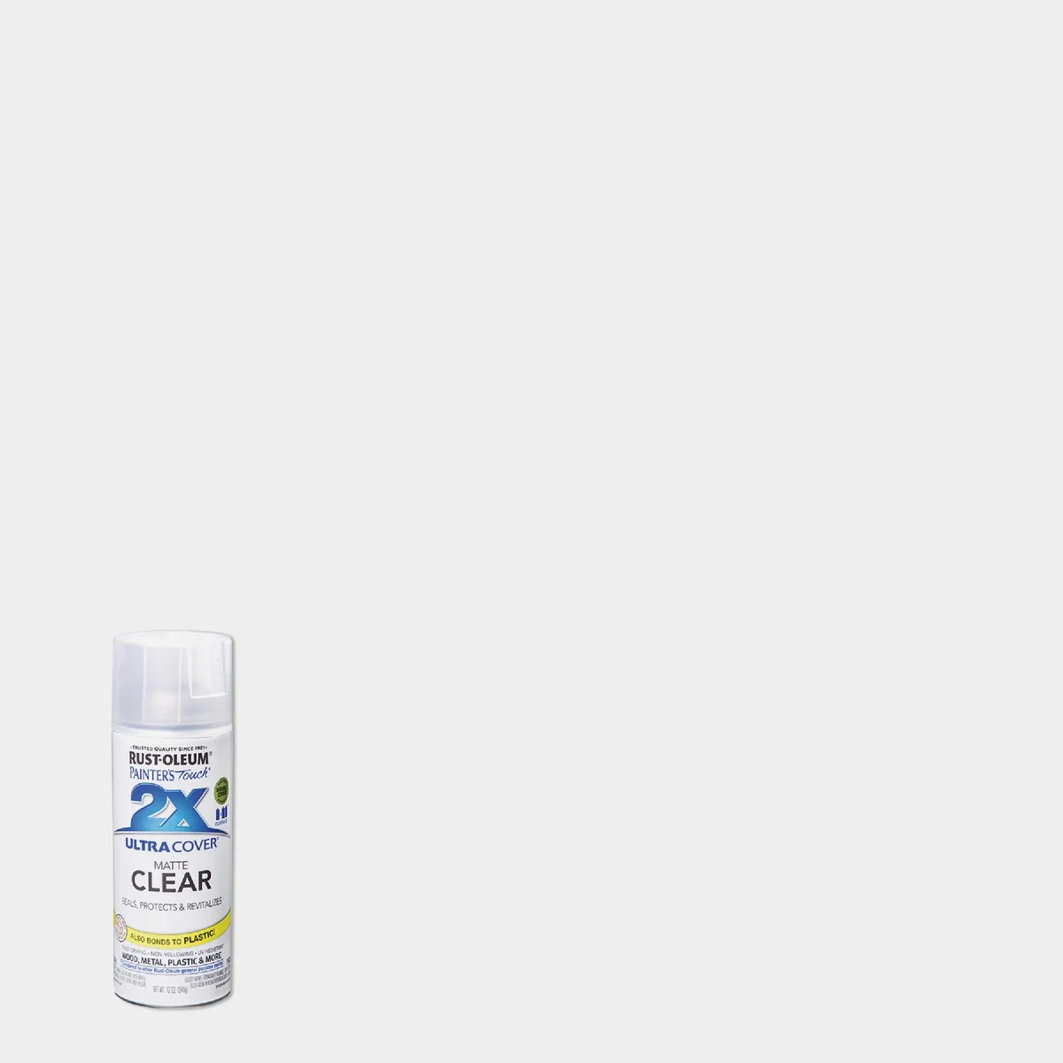 Refined Rust-Oleum Painter’s Touch 2X Ultra Cover Clear 12 Oz. Matte Finish Spray Paint Clear Lightweight