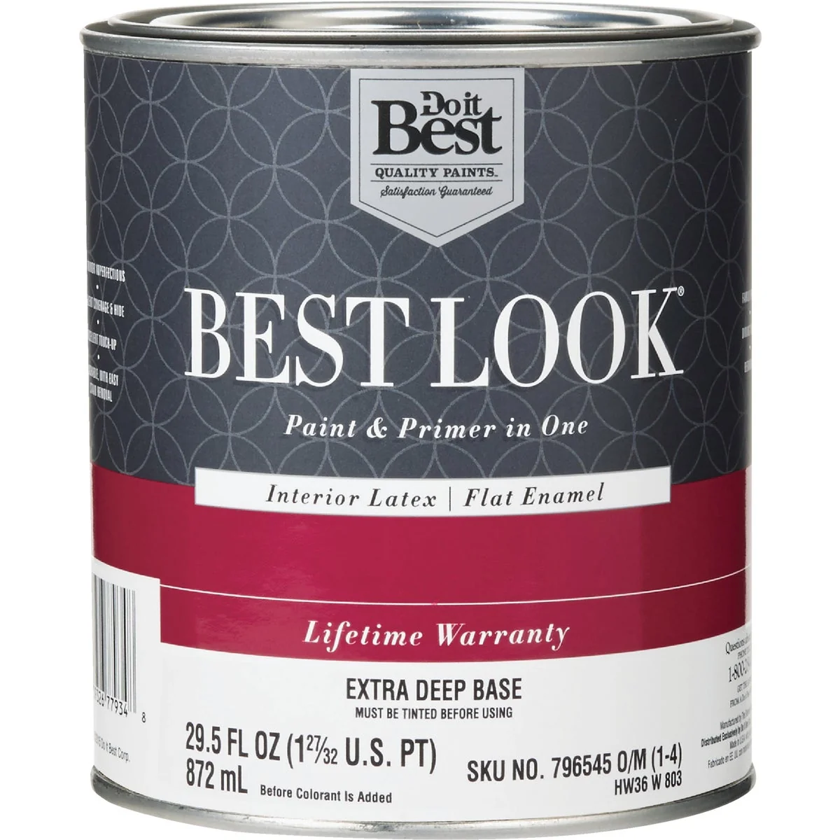 Carefully Designed Look Latex Paint Primer In One Flat Enamel Interior Wall Paint Extra Deep Base 1 Qt. Soft