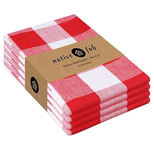 Trendy 4 Pack Kitchen Towel with Hanging Loop 16×26 inches Verified