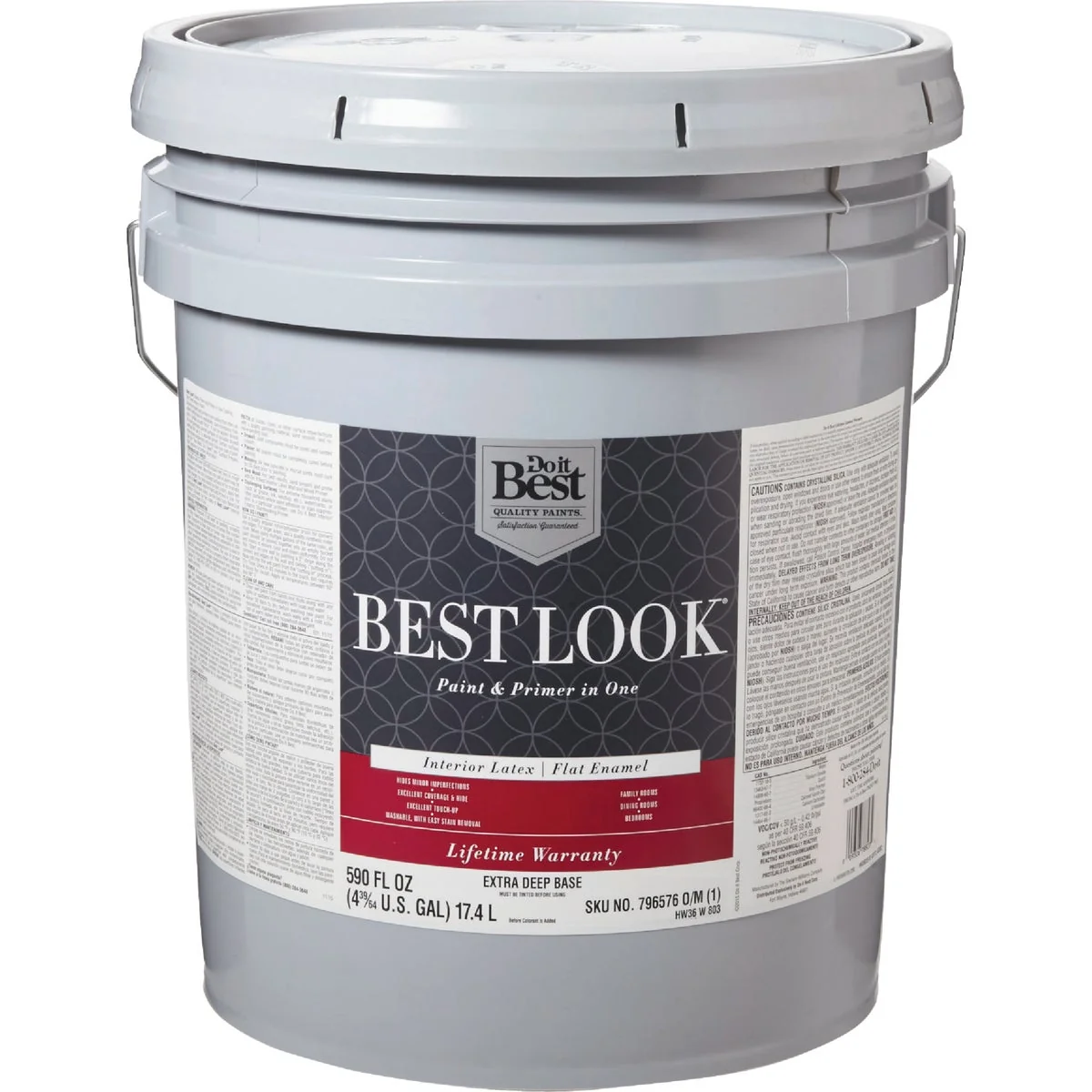 Easy-to-Use Look Latex Paint Primer In One Flat Enamel Interior Wall Paint Extra Deep Base 5 Gal. Superior