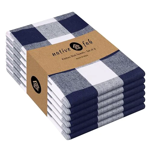 Elite 6 Pack Kitchen Towel with Hanging Loop 16×26 inches 6 Count Effective