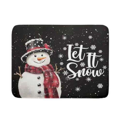 Trendy Winter Snowflakes Dish Drying Mat for Kitchen Counter Elegant