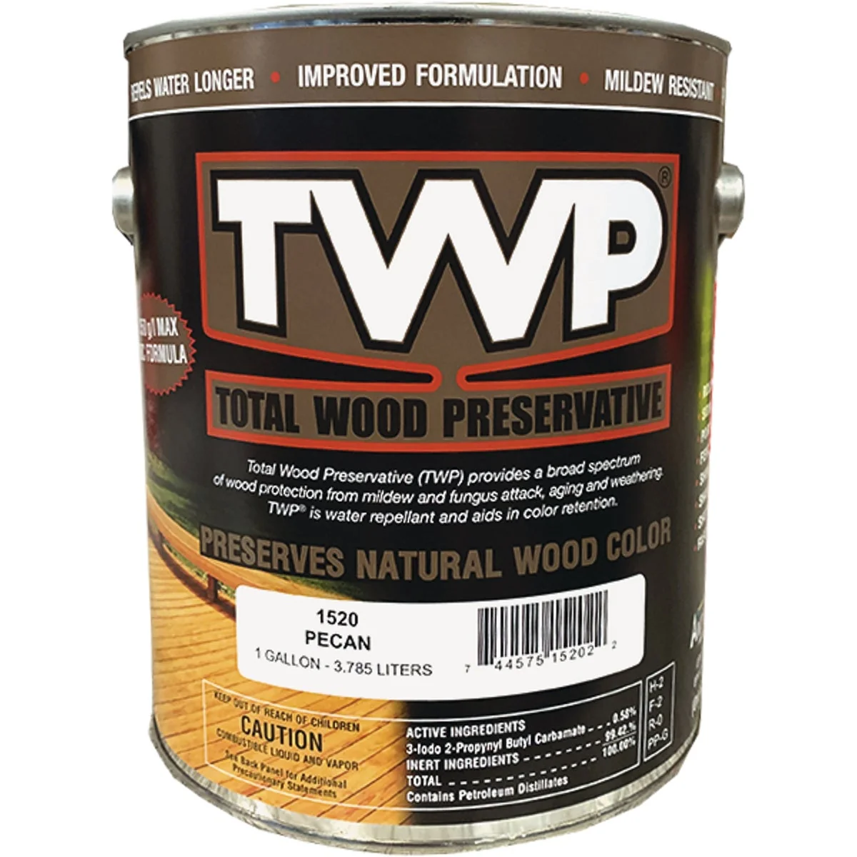 Natural TWP1500 Series Low VOC Wood Preservative Deck Stain Pecan 1 Gal. Flexible