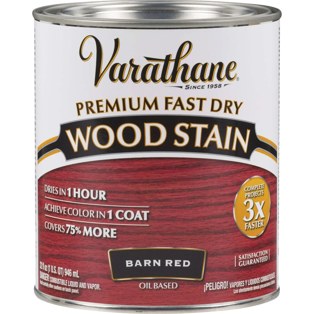 First-Class Varathane Fast Dry Barn Red Urethane Modified Alkyd Interior Wood Stain 1 Qt. Dependable