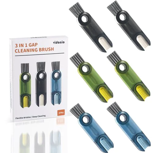 Durable 3 in 1 Cup Lid Gap Cleaning Brush Set Contemporary