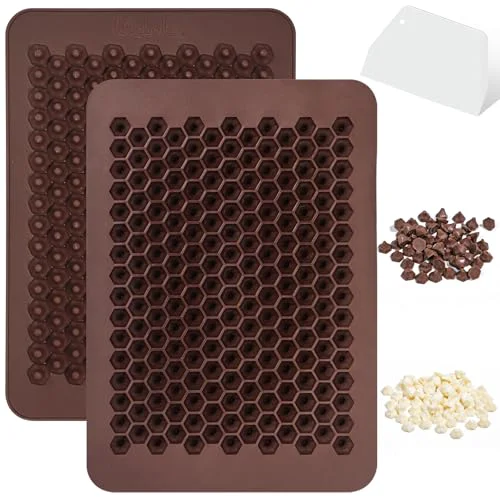 Prestigious Chocolate Chip Mold 202 Cavity Silicone Mini Candy Molds LFGB 2 Pack For Non Dairy Sugar Organic Chocolate Chips Mini Gumdrop Long-Lasting