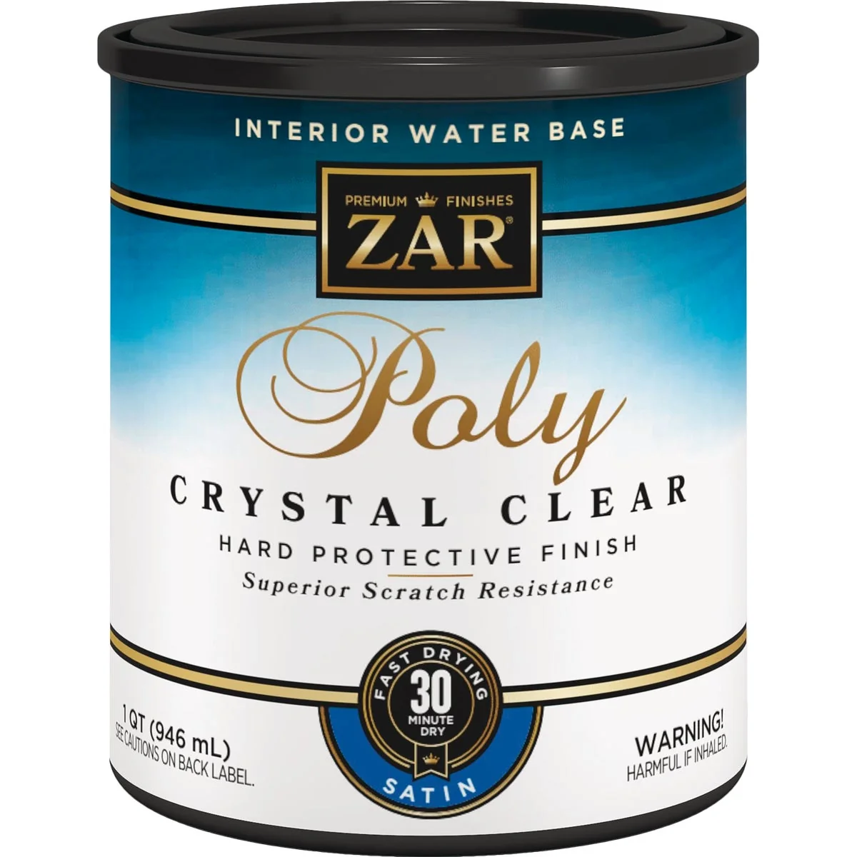 Healthy ZAR Aqua Satin Water-Based Interior Polyurethane 1 Qt. Outstanding
