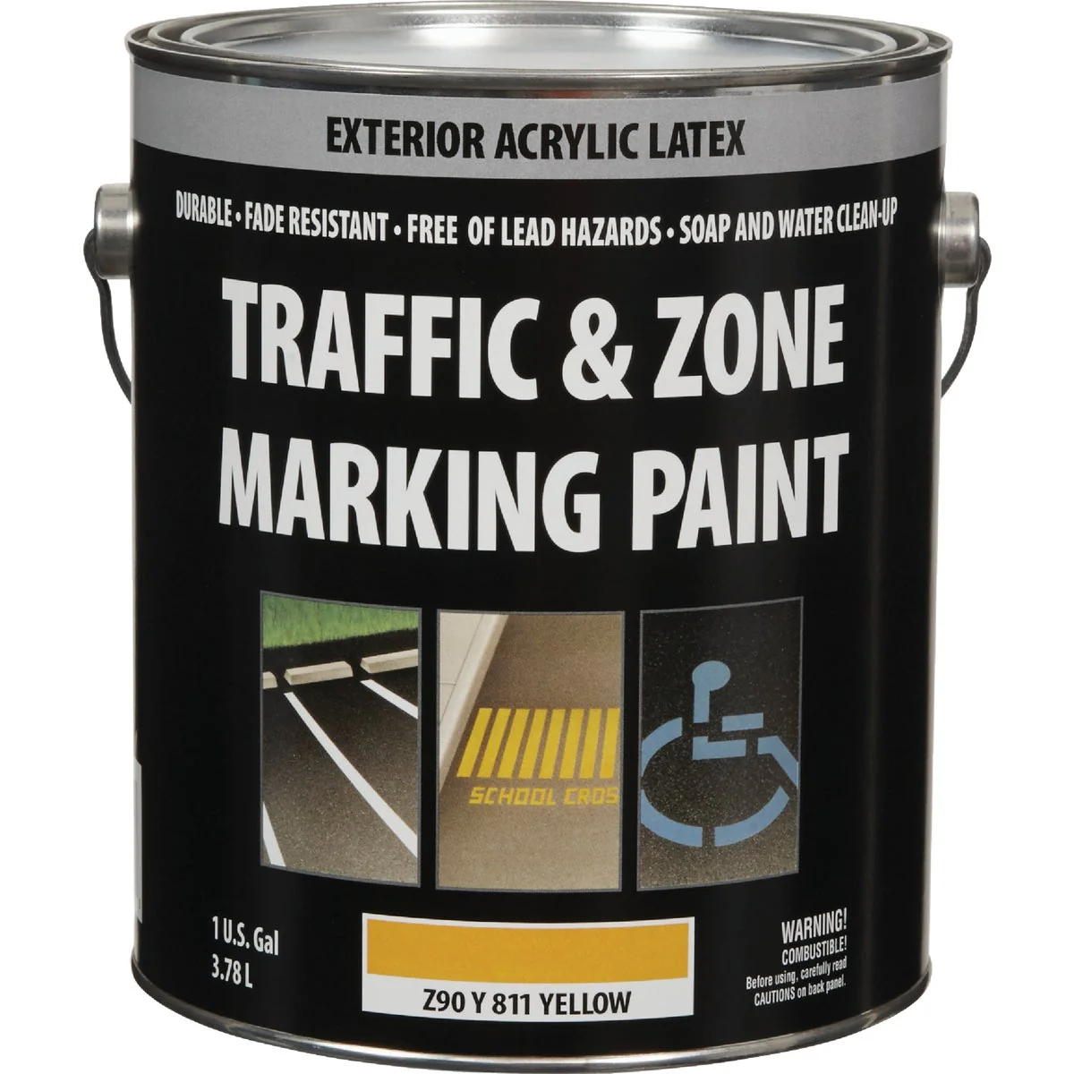 Smart Traffic And Zone Yellow Latex Gallon Traffic Paint Lightweight