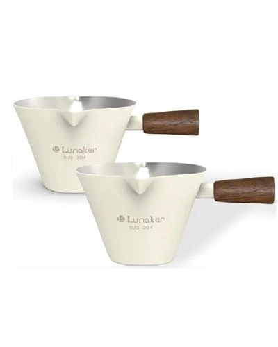 Environmentally Friendly 4oz Metal Espresso Shot Cups with Wooden Handle Sophisticated