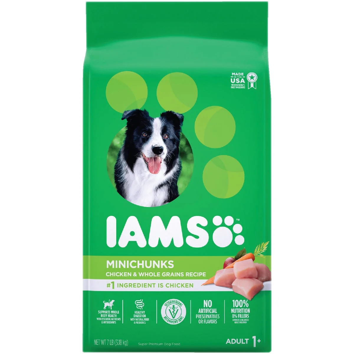 Premium Material IAMS Proactive Health Minichunks 7 Lb. Adult Dry Dog Food Crafted