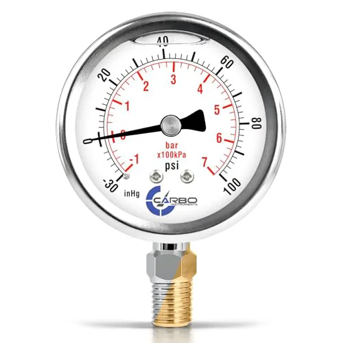 Traditional Compound Pressure Gauge Minimalist