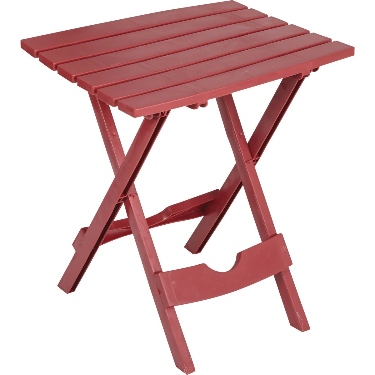 Effective Adams Quik-Fold Merlot 15.25 In. x 17.38 In. Rectangle Resin Folding Side Table Innovative