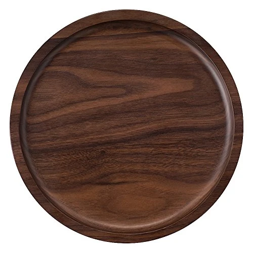 Versatile Rustic Walnut Wooden Tray Solid Wood Serving Tray Square Rectangle Platter Tea Tray Coffee Table Tray Premium