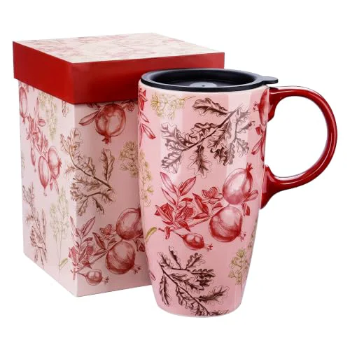 World-Class 17oz Ceramic Travel Mug with Lid Fast