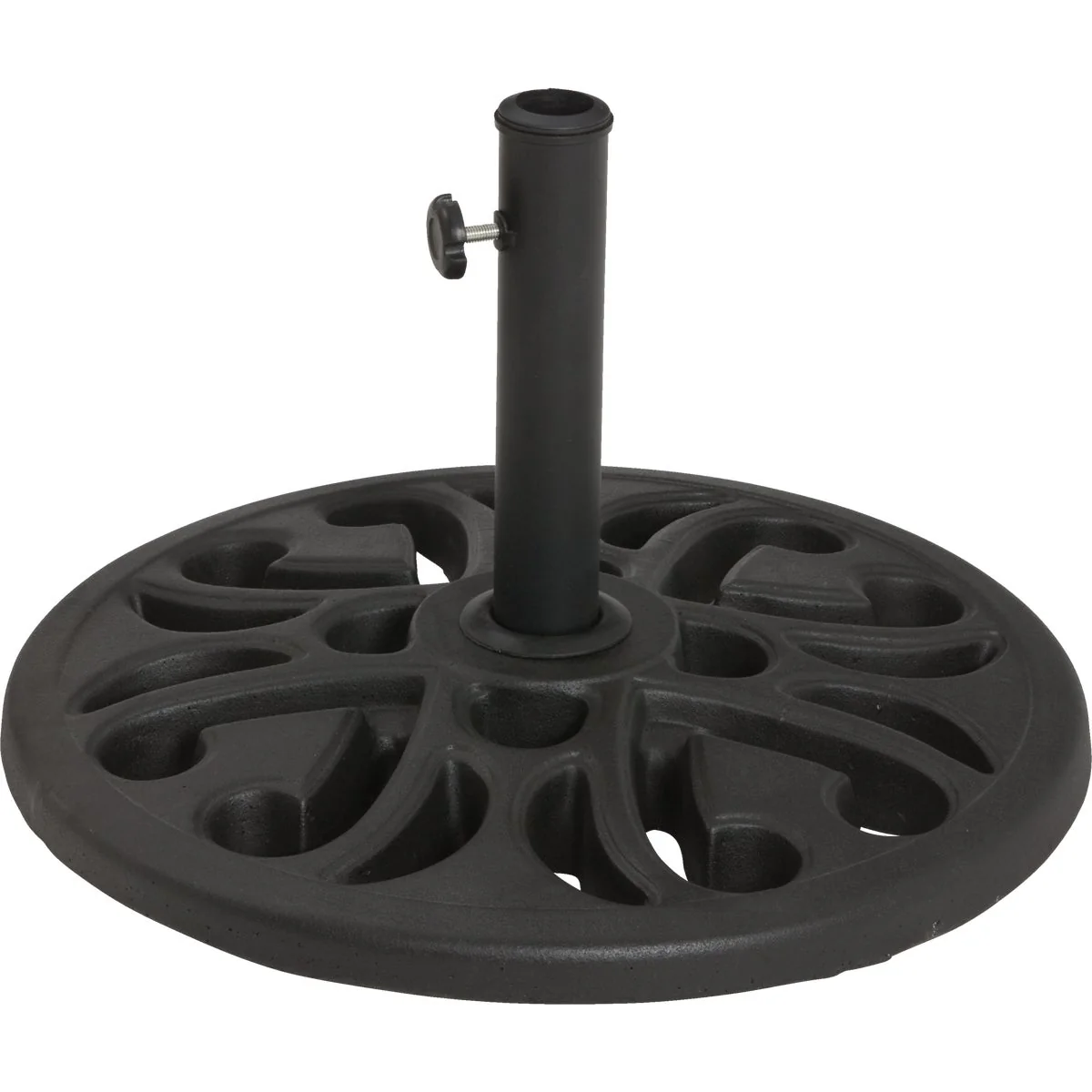 Quality Outdoor Expressions 20 In. Round Black Polyresin Umbrella Base Breathable