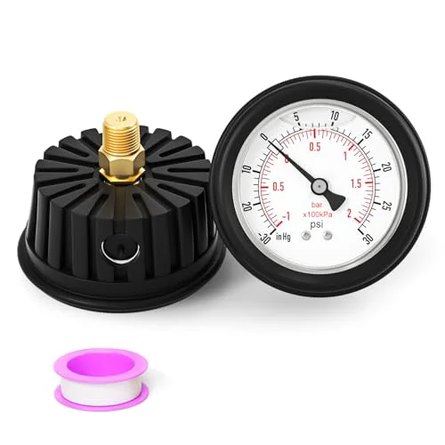 Casual 30 30PSI Stainless Steel Liquid Filled Pressure Gauge Crafted