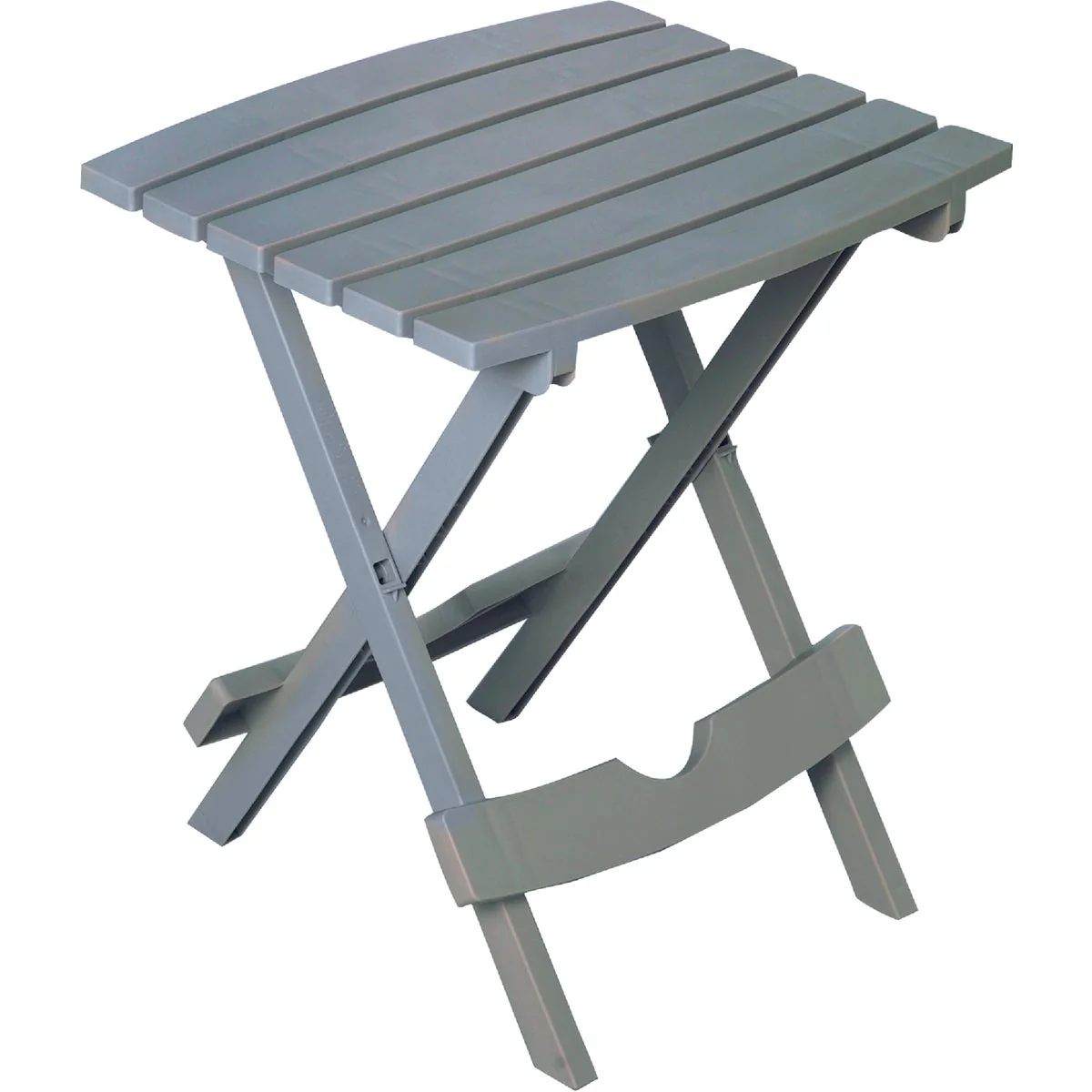 Original Design Adams Quik-Fold Gray 15 In. x 17.5 In. Rectangle Resin Folding Side Table Superior