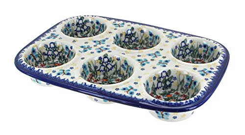 Secure Blue Rose Polish Pottery 4 Fl Oz Recyclable