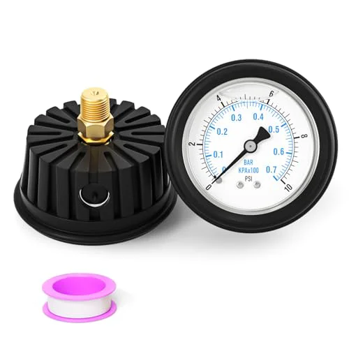 Luxury 0 10PSI Stainless Steel Liquid Filled Pressure Gauge Premium