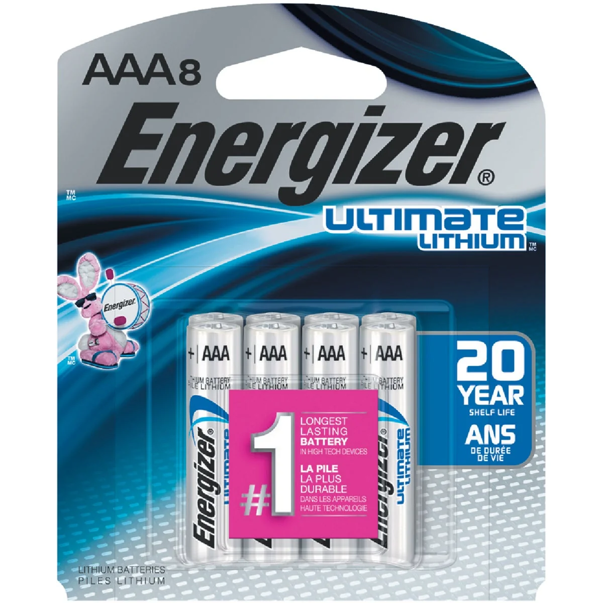 Fine Crafted Energizer AAA Lithium Battery 8-Pack Advanced