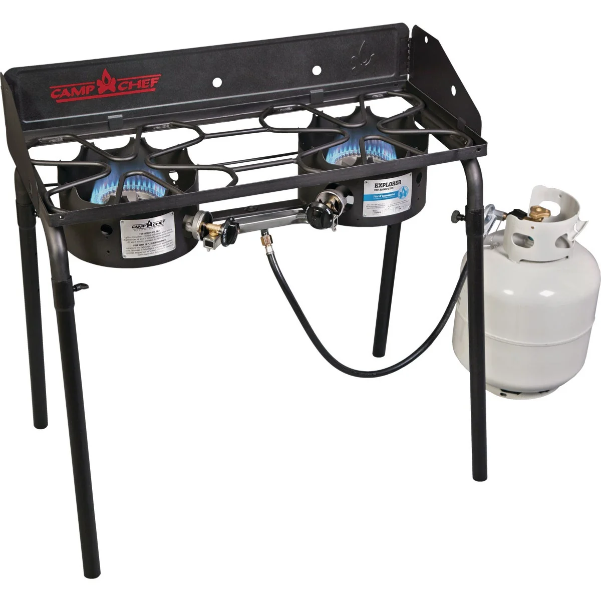 Original Camp Chef Explorer 2-Burner 60 000 BTU LP Gas Outdoor Cooking Stove Functional