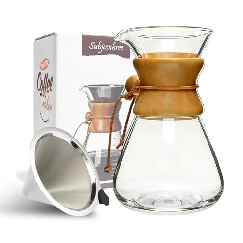 Quality subjectthree Glass Coffee Maker Pour Over Coffee Dripper Prestigious