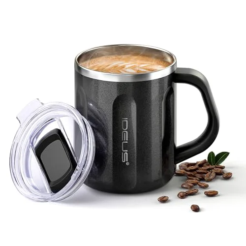 Responsible 16 oz Insulated Coffee Mug with Lid and Handle Secure
