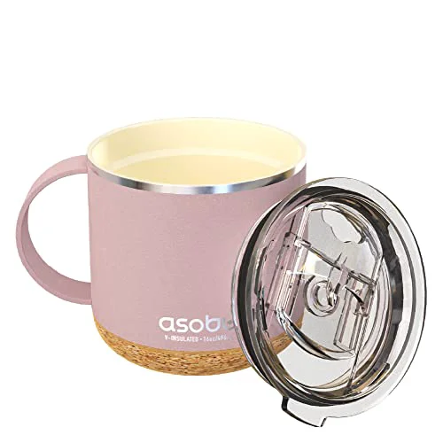 Top-Quality Infinite Stainless Steel Insulated Coffee Mug with Inner Ceramic Coating and Cork Coaster 16 Ounce Durable