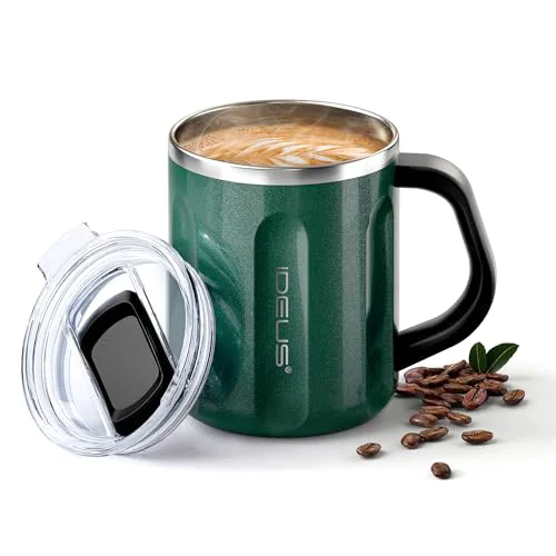World-Class 16 oz Insulated Coffee Mug with Lid and Handle User-Friendly