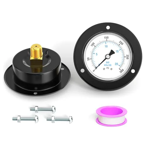Contemporary 0 300PSI Black Front Flange Panel Mount Premium Material