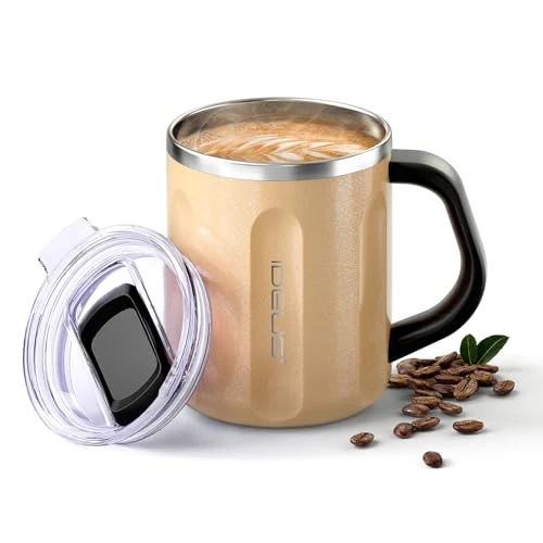 Casual 16 oz Insulated Coffee Mug with Lid and Handle Consistent
