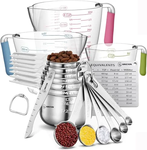 First-Class 20 PCS Measuring Cups Spoons Set Smooth