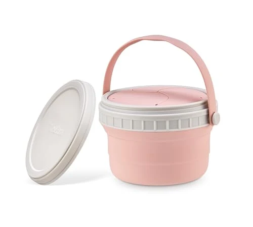 Exclusive No Spill Silicone Toddler Snack Containers 12 Ounce Green