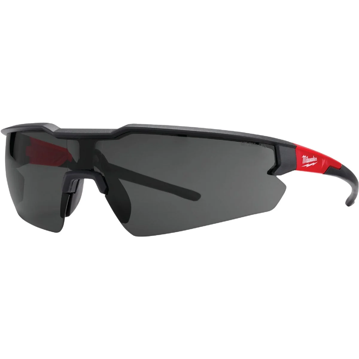 Stylish Milwaukee Red Black Frame Safety Glasses with Tinted Anti-Scratch Lenses Professional