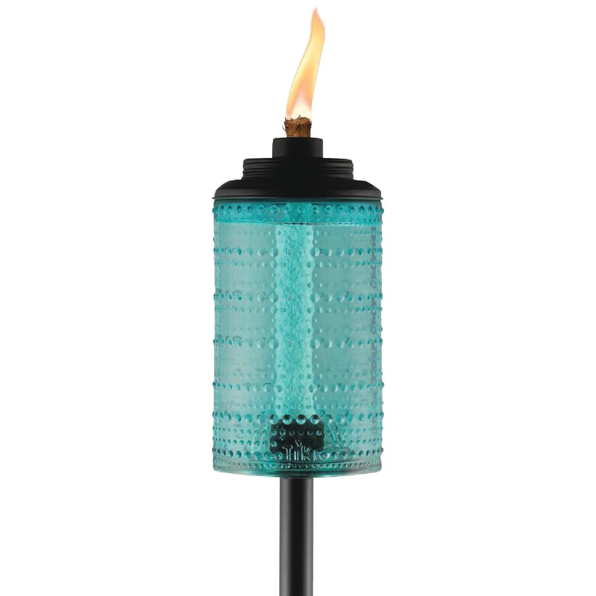 Lightweight Tiki Easy Install 68 In. Blue Carnival Glass Patio Torch Casual