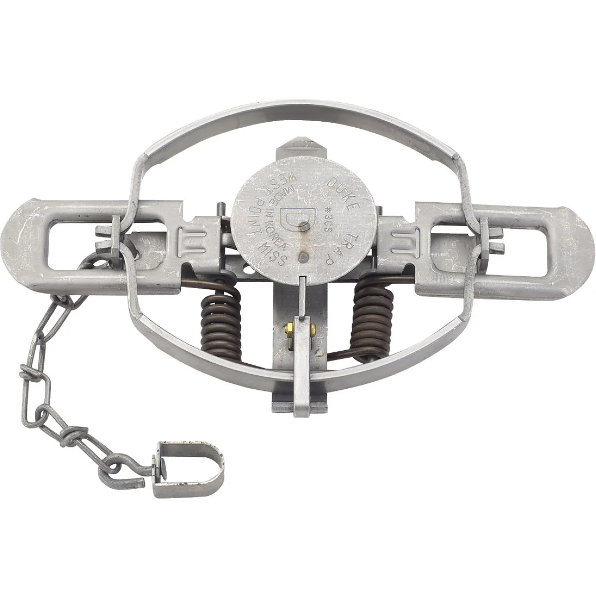 Practical Duke Traps 6 In. Jaw Spread Steel Coil Spring Beaver Bobcat Coyote Lynx Trap Smooth