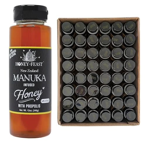 Reusable New Zealand Manuka Infused Raw Honey with Propolis 12OZ 576 Fl Oz Contemporary
