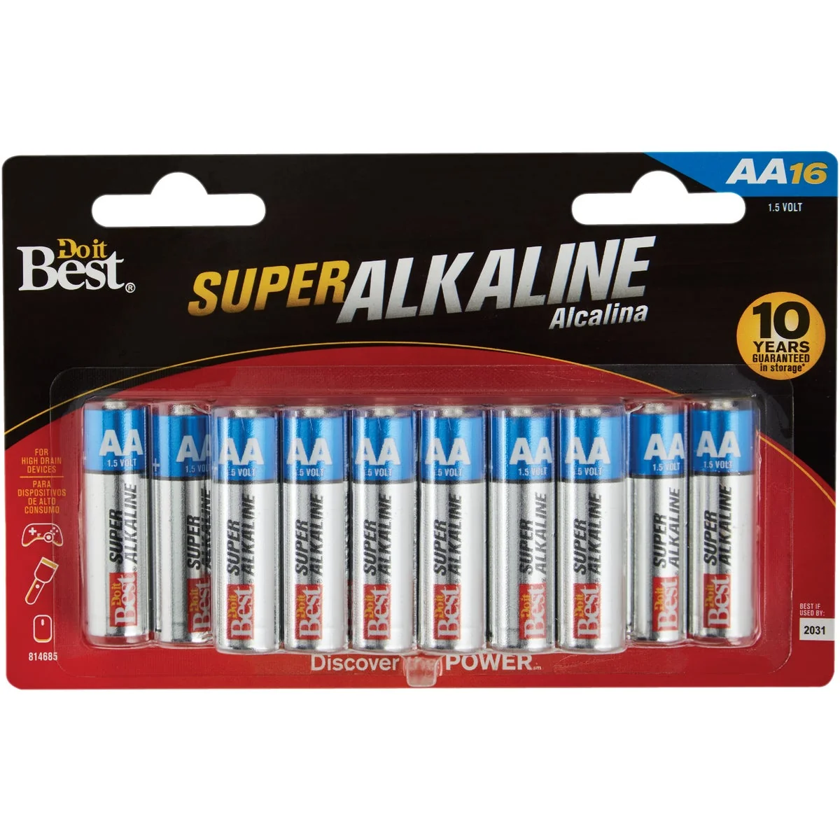 Quality Do it AA Alkaline Battery 16-Pack Crafted