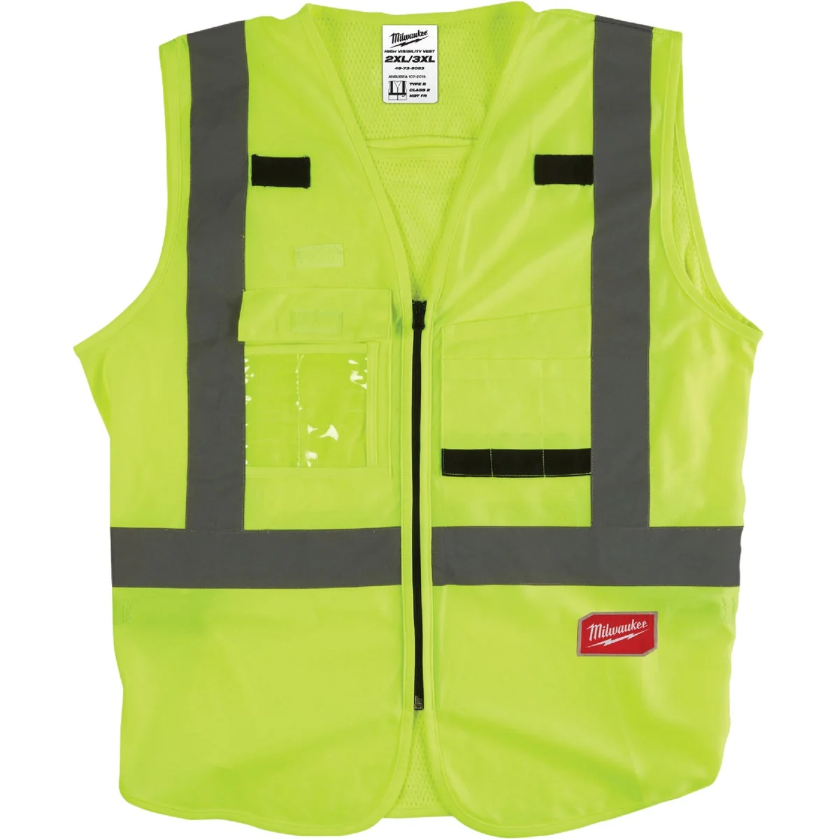 Prestigious Milwaukee ANSI Class 2 Hi Vis Yellow Safety Vest 2XL 3XL Pure