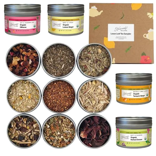 Reusable Organic Herbal Tea Sampler Set 6.5 Ounce Solid