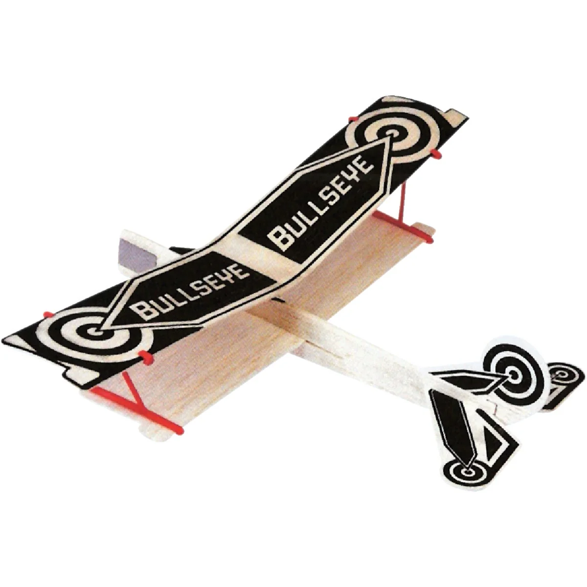 Flexible Paul K Guillow Bullseye Biplane 12 In. Balsa Wood Glider Plane Fashionable